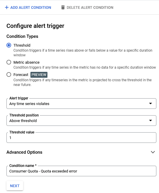 Configure Alert Trigger Threshold